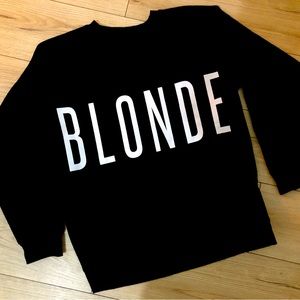 Brunette the Label “Blonde” crewneck sweatshirt size xs/s